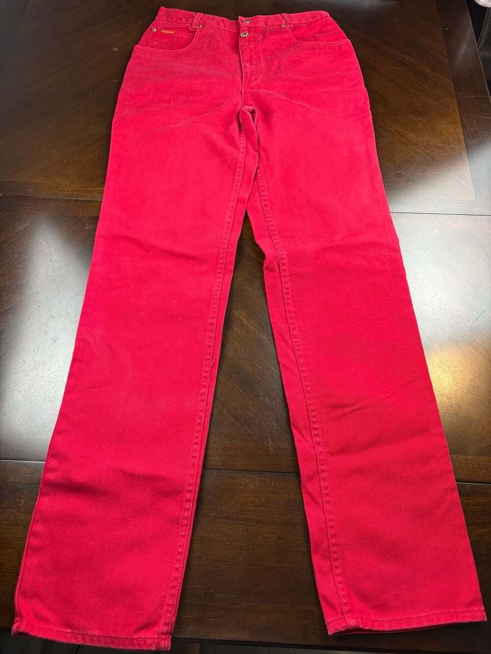 Vintage Lawman Western Red Cotton Denim Jeans Size 13